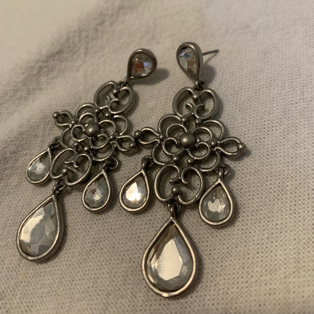 Lia Sophia Elegant Silver Drop Earrings